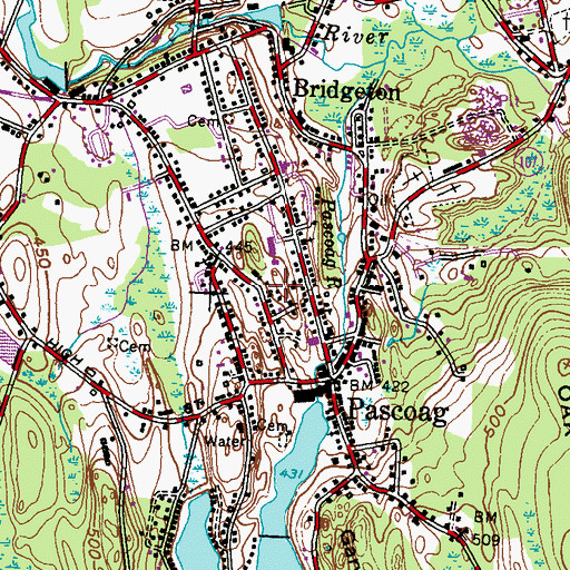 Topographic Map of Community Christian School, RI