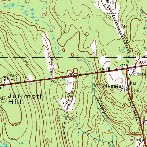 Topographic Map of Cooke Store (historical), RI
