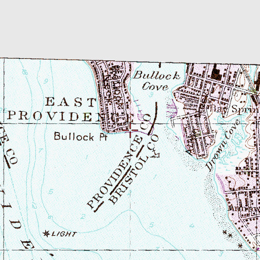 Topographic Map of Crescent Park Carousel, RI