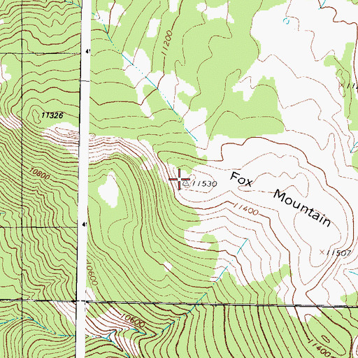Topographic Map of Fox Mountain, CO