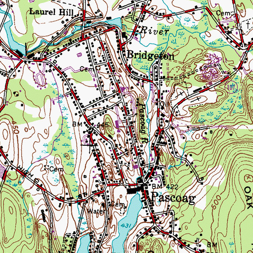 Topographic Map of Father Holland Catholic Regional Elementary School, RI