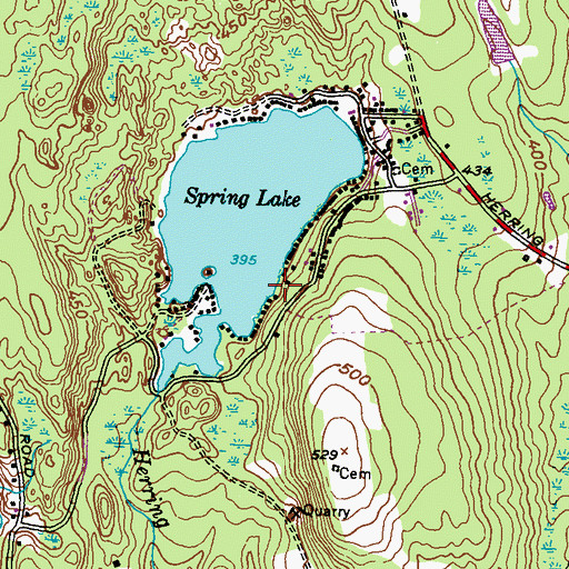 Topographic Map of Flynns Beach, RI