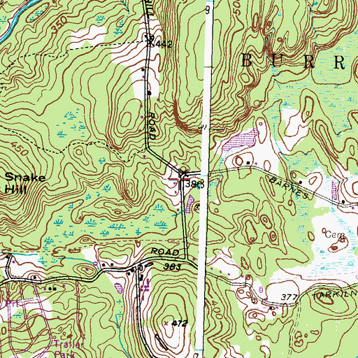 Topographic Map of Fogarty Memorial School, RI