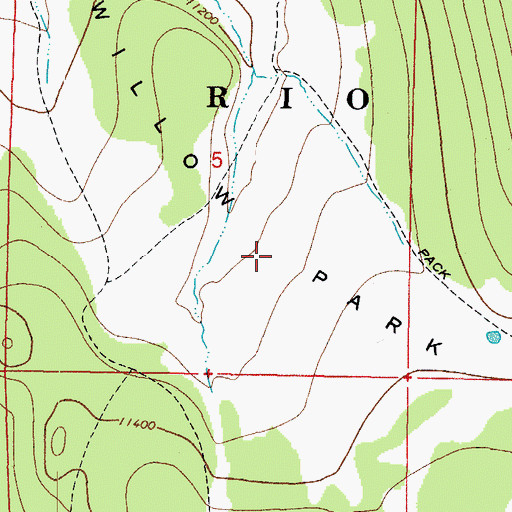 Topographic Map of Willow Park, CO
