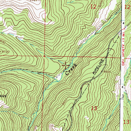 Topographic Map of Shady Creek, CO