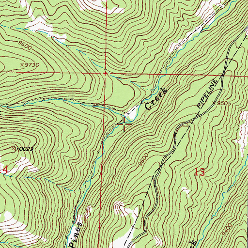 Topographic Map of Aspen Creek, CO