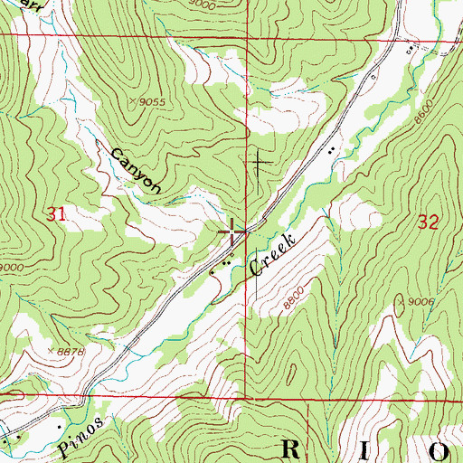 Topographic Map of Warr Canyon, CO