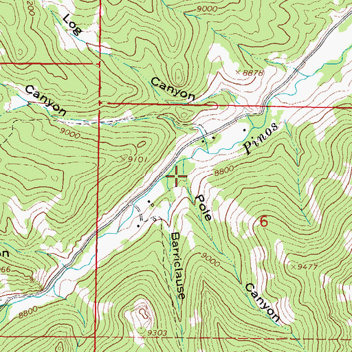 Topographic Map of Pole Canyon, CO