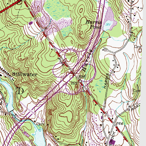 Topographic Map of Interchange 8, RI