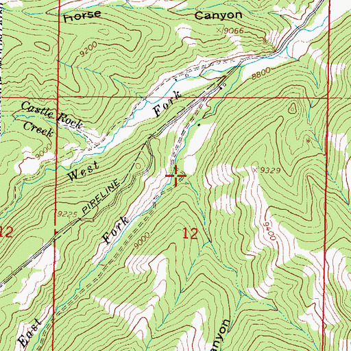 Topographic Map of Munger Canyon, CO