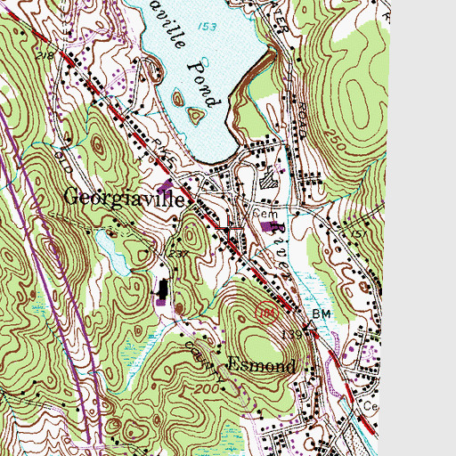 Topographic Map of Irving S Cook School, RI