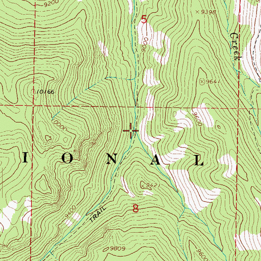 Topographic Map of Little Bennett Creek, CO