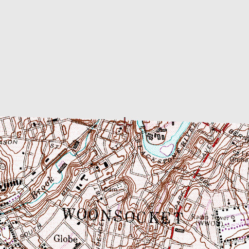Topographic Map of Kevin K Coleman Elementary School, RI