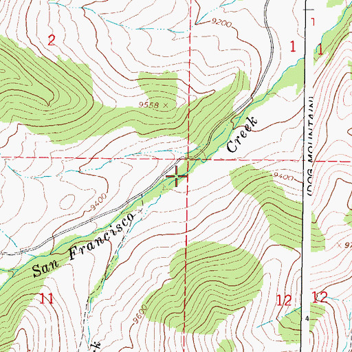 Topographic Map of East Fork San Francisco Creek, CO