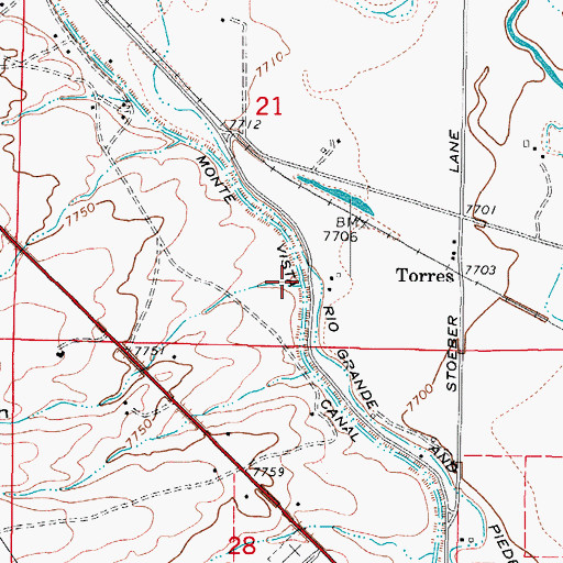 Topographic Map of Nicomodes Gulch, CO