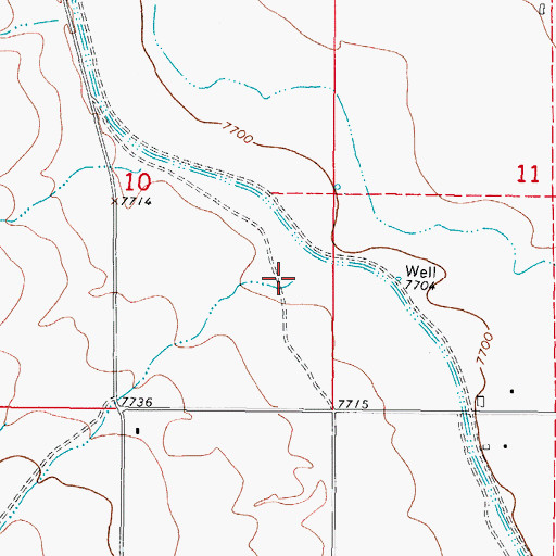Topographic Map of Dry Creek, CO