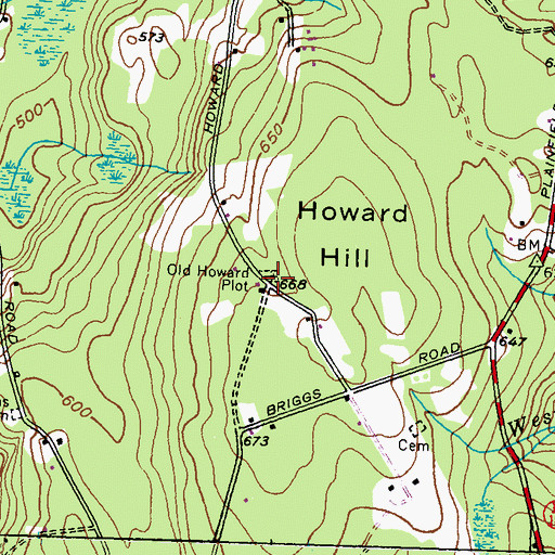 Topographic Map of Daniel Howard Lot, RI