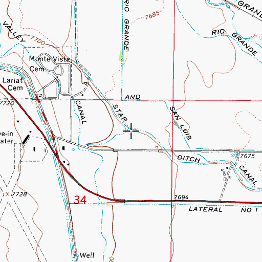 Topographic Map of Star Ditch, CO