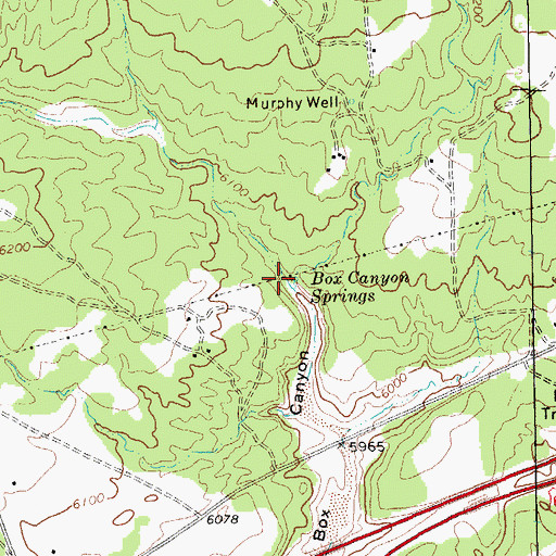 Topographic Map of Box Canyon Springs, AZ