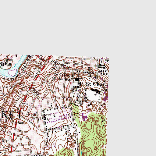 Topographic Map of Saint Francis Orphanage, RI