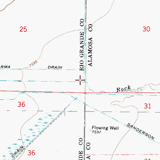 Topographic Map of Spring Creek, CO