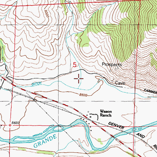 Topographic Map of Dry Gulch, CO