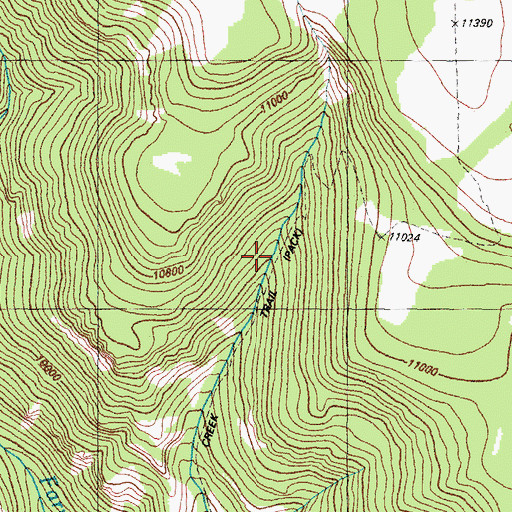 Topographic Map of Farmers Creek Trail, CO