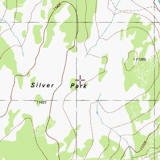 Topographic Map of Silver Park, CO