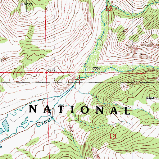 Topographic Map of East Bellows Creek, CO