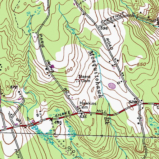 Topographic Map of Samuel Steere Lot, RI