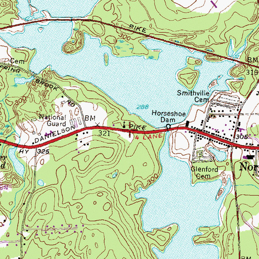 Topographic Map of Trinity Episcopal Church, RI