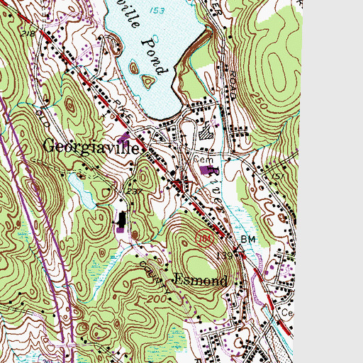 Topographic Map of Universalist Church (historical), RI