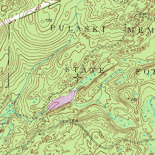 Topographic Map of Walkabout Trail, RI
