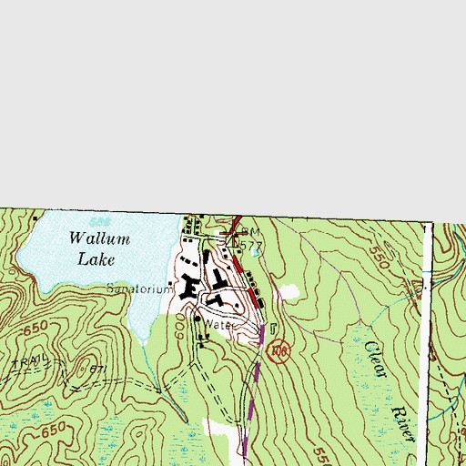 Topographic Map of Wallum Lake (historical), RI