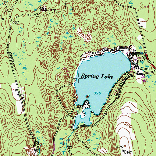 Topographic Map of YWCA Beach, RI
