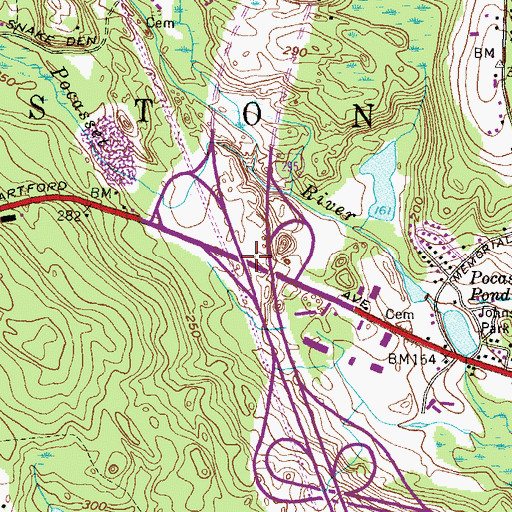 Topographic Map of Interchange 6, RI