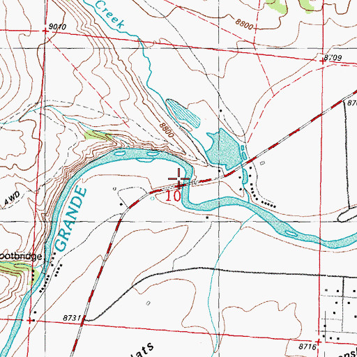 Topographic Map of Fivemile Bridge, CO