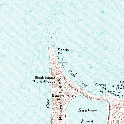Topographic Map of North Ligth Beach, RI