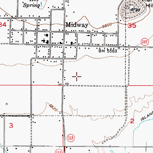 Topographic Map of Midway Elementary School, UT