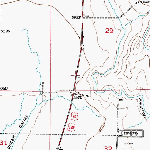 Topographic Map of Heber Valley Baptist Church, UT