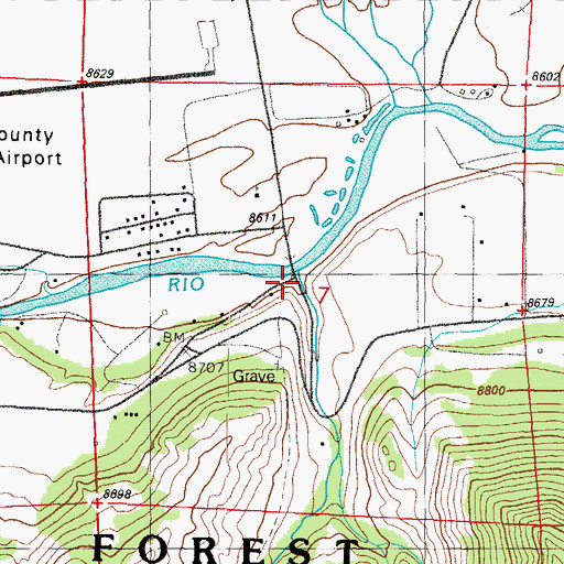 Topographic Map of Deep Creek, CO