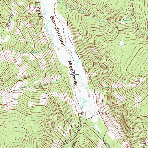 Topographic Map of Cascade Creek, CO