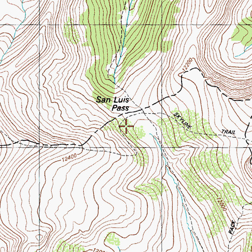 Topographic Map of San Luis Pass, CO