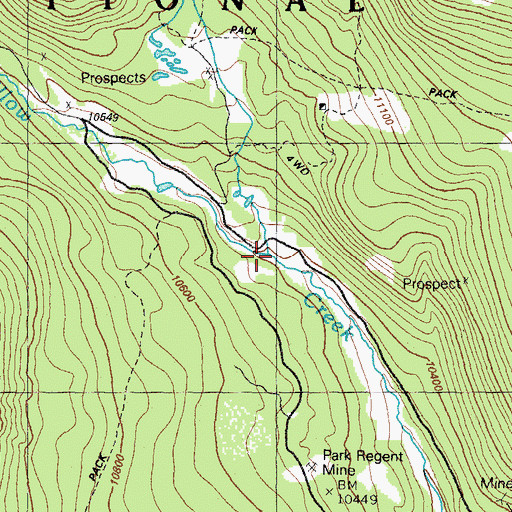 Topographic Map of Deerhorn Creek, CO