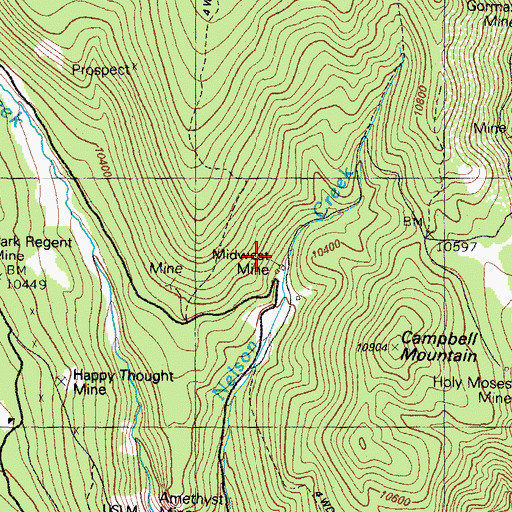 Topographic Map of Midwest Mine, CO