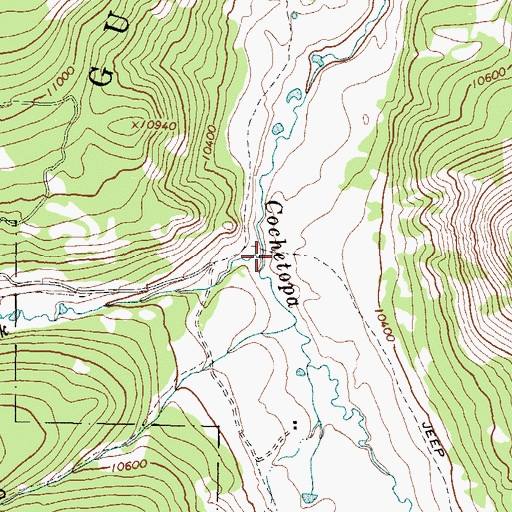 Topographic Map of Stewart Creek, CO