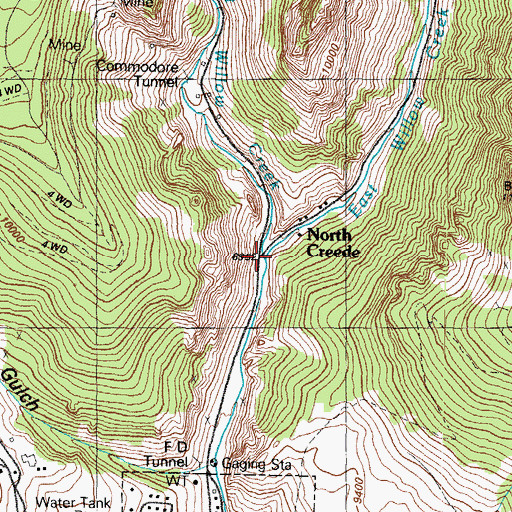 Topographic Map of West Willow Creek, CO