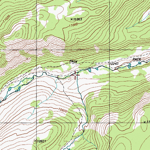 Topographic Map of Halfmoon Creek, CO