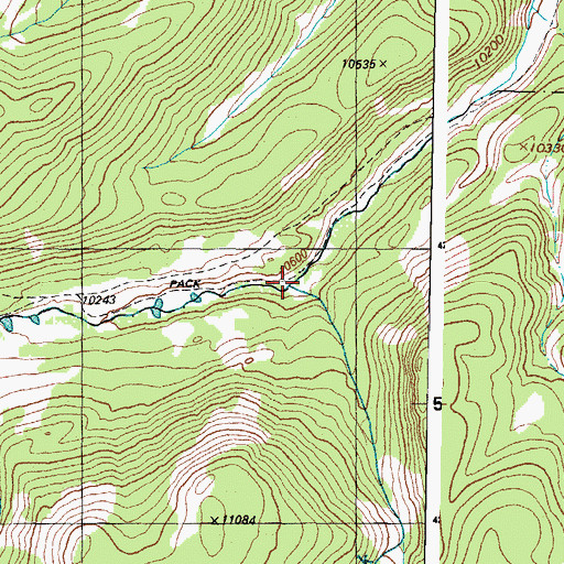 Topographic Map of Spring Creek, CO