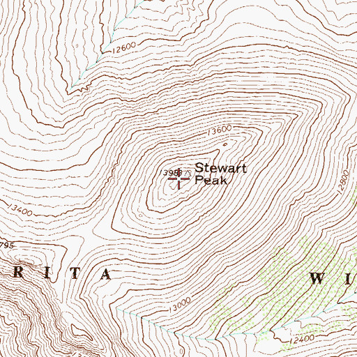 Topographic Map of La Garita Mountains, CO
